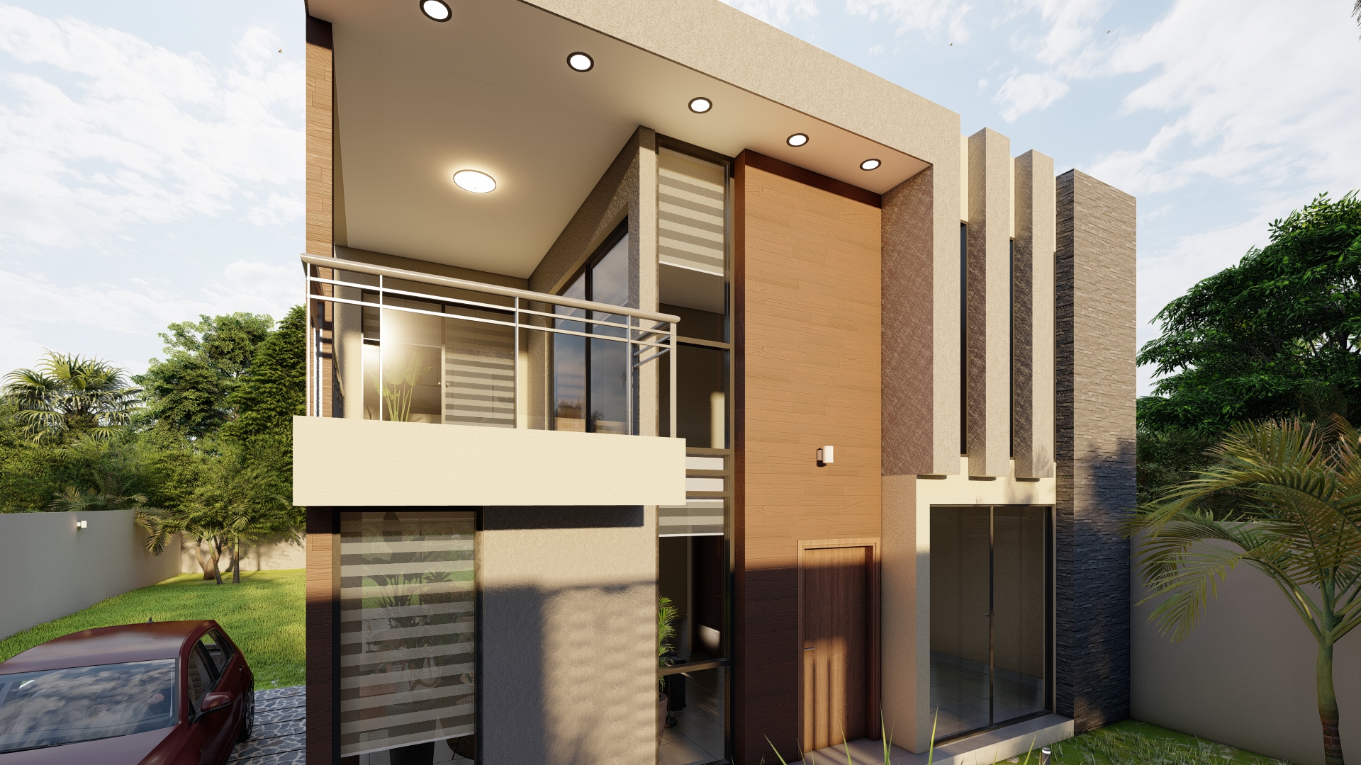 Residencia Familiar Moderna Fachada